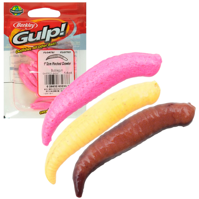 BERKLEY Gulp Scented Soft Bait Lure PINCHED CRAWLER 1”/2cm