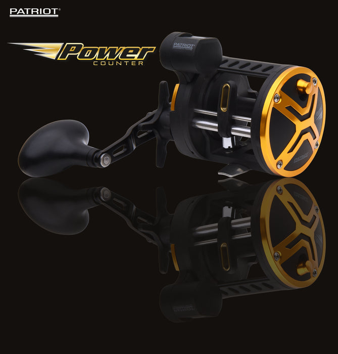 Patriot Power Counter 30 trolling reel, 0.40/410m, 2+1 bearings, 3.8:1, line counter with meters