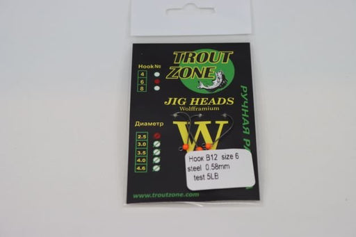 Trout Zone Jig Heads Tungsten size #6 (barbless) - Ratter BaitsTrout Zone Jig Heads Tungsten size #6 (barbless)Trout Zone